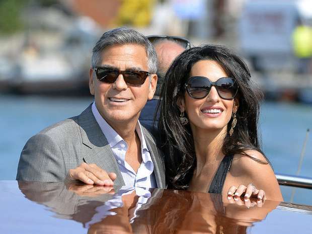 Снимка: Джордж Клуни и Амал Аламуддин с втора сватба във Великобритания