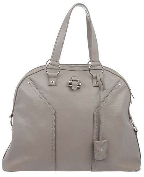 Yves-Saint-Laurent-taupe-leather-Muse-bag-1